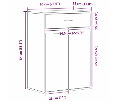 Batų Stovas Juodas Ąžuolas 60 X 35 X 84 Cm Apdirbta Mediena