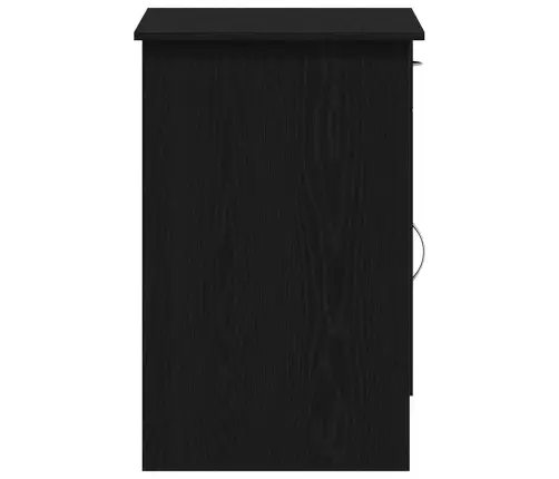 Laud Sahtliga Uksega Must Tamm 100 X 50 X 76 Cm Tehispuit