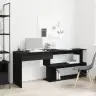 Galds Melns Ozols 200 X 50 X 76 Cm Inženierijas Koks Vidaxl