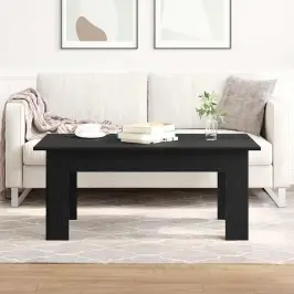 Kafijas Galdiņš Melns Ozols 100 X 60 X 42 Cm Inženierijas Koks Vidaxl