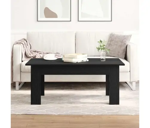 Kafijas Galdiņš Melns Ozols 100 X 60 X 42 Cm Inženierijas Koks Vidaxl