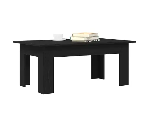 Kafijas Galdiņš Melns Ozols 100 X 60 X 42 Cm Inženierijas Koks Vidaxl