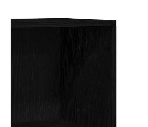 Grāmatu Plaukts Melns Ozols 60 X 24 X 143 Cm Inženierijas Koks Vidaxl