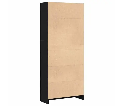 Grāmatu Plaukts Melns Ozols 60 X 24 X 143 Cm Inženierijas Koks Vidaxl