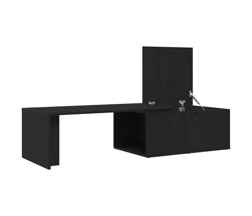 Kafijas Galdiņš Melns Ozols 150 X 50 X 35 Cm Inženierijas Koks Vidaxl
