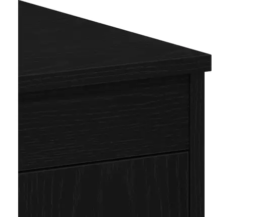 Galds Melns Ozols 100 X 50 X 76 Cm Inženierijas Koks Vidaxl