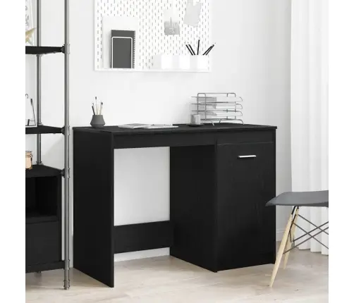 Galds Melns Ozols 100 X 50 X 76 Cm Inženierijas Koks Vidaxl