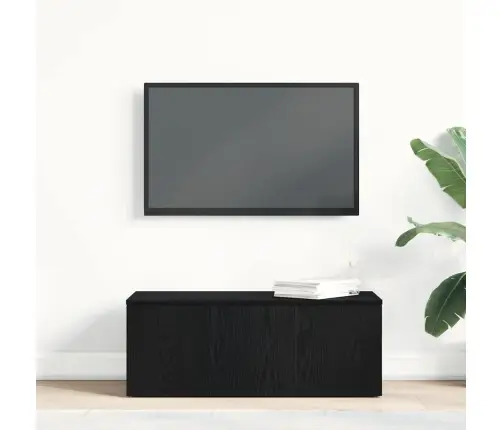 Televizora Stends Melna 80 X 34 X 30 Cm Inženierijas Koks Vidaxl