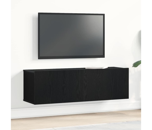 Televizoru Skapji Melns Ozols 100 X 30 X 30 Cm Vidaxl