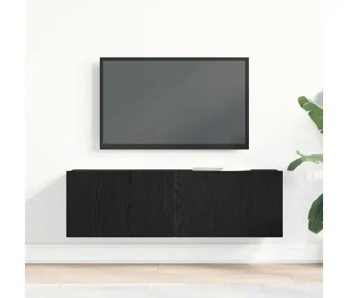 Televizoru Skapji Melns Ozols 100 X 30 X 30 Cm Vidaxl