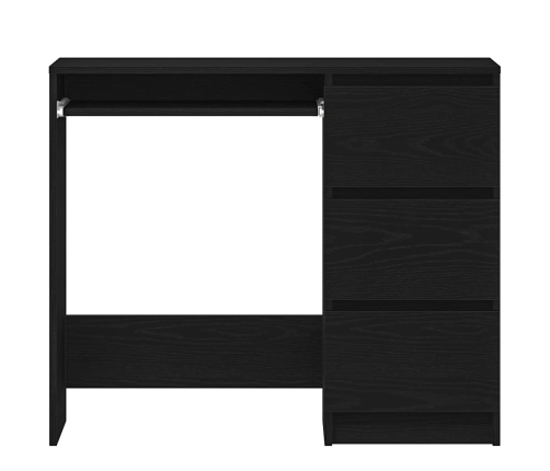 Rakstāmgalds Melns Ozols 90X45X76 Cm Inženierijas Koks Vidaxl
