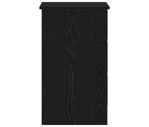Rakstāmgalds Melns Ozols 90X45X76 Cm Inženierijas Koks Vidaxl