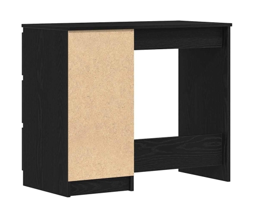 Rakstāmgalds Melns Ozols 90X45X76 Cm Inženierijas Koks Vidaxl