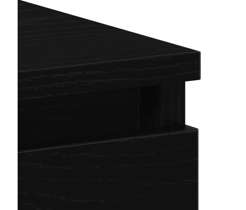 Rakstāmgalds Melns Ozols 90X45X76 Cm Inženierijas Koks Vidaxl