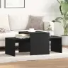 Sustūmiami Staliukai Juoda Ąžuolo 100 X 48 X 40 Cm