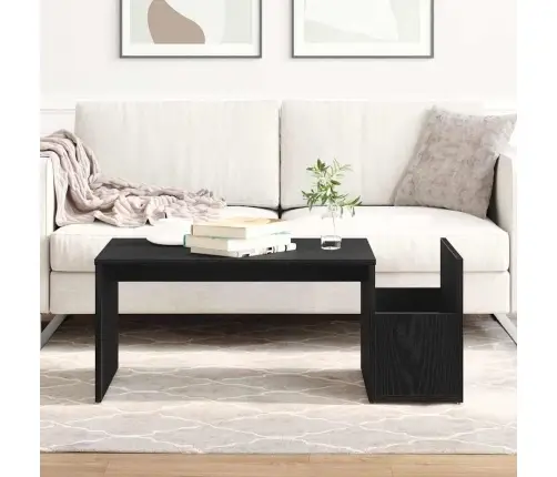 Kavos Staliukas Juoda Ąžuolo 90 X 45 X 35 Cm Apdirbta Mediena Kavos Staliukas Juoda Ąžuolo 90 X 45 X 35 Cm Apdirbta Mediena