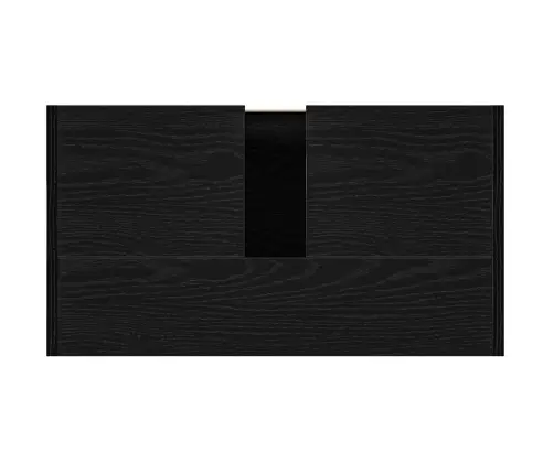Vannas Istabas Skapis Melns Ozols 60X33X60 Cm Engineered Wood Vidaxl
