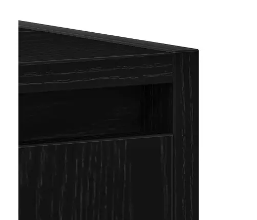 Vannas Istabas Skapis Melns Ozols 60X33X60 Cm Engineered Wood Vidaxl