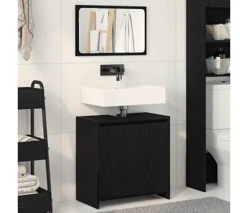 Vonios Spintelė Juodas Ąžuolas 60 X 33 X 60 Cm Apdirbta Mediena