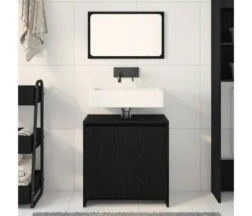 Vonios Spintelė Juodas Ąžuolas 60 X 33 X 60 Cm Apdirbta Mediena