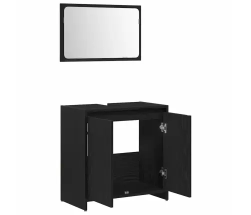 Vonios Spintelė Juodas Ąžuolas 60 X 33 X 60 Cm Apdirbta Mediena