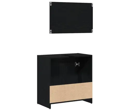 Vonios Spintelė Juodas Ąžuolas 60 X 33 X 60 Cm Apdirbta Mediena