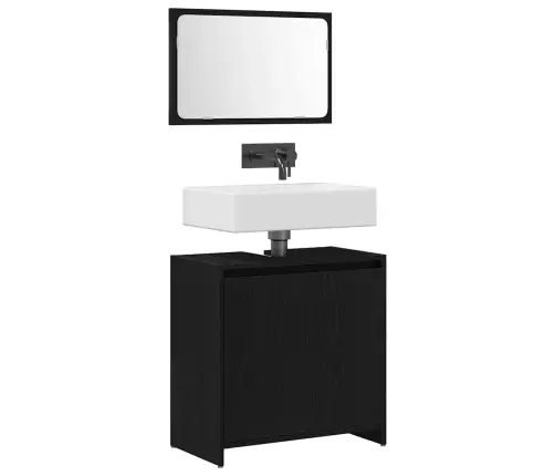 Vonios Spintelė Juodas Ąžuolas 60 X 33 X 60 Cm Apdirbta Mediena