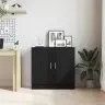 Melno Ozolu Grāmatu Skapis - 82.5X30.5X80 Cm - Inženierijas Koks Vidaxl
