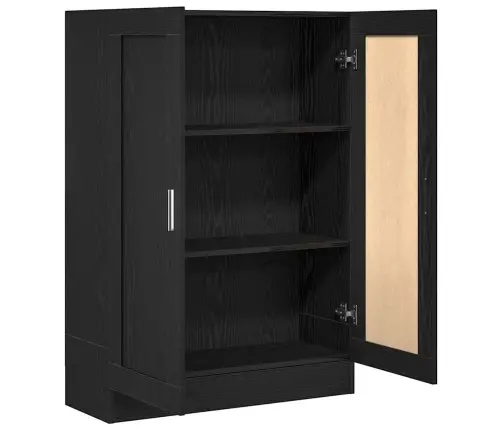 Melno Ozolu Grāmatu Skapis 82.5 X 30.5 X 115 Cm Inženierijas Koks Vidaxl