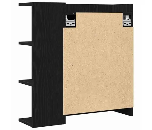 Melna Ozola Vannasistabas Spoguļa Skapis 62,5X20,5X64Cm Vidaxl