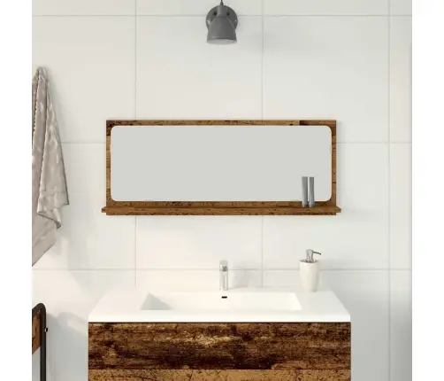 Vannasistabas Spogulis Vecā Koka Izskatā 90X10,5X37 Cm No Inženierijas Koka Vidaxl