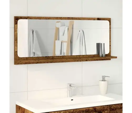 Vannasistabas Spogulis Vecā Koka Izskatā 90X10,5X37 Cm No Inženierijas Koka Vidaxl