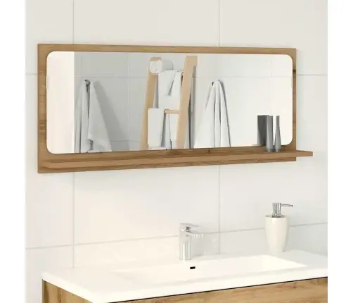 Vannasistabas Spogulis Artisanal Ozols 90X10,5X37 Cm Inženierijas Koks Vidaxl