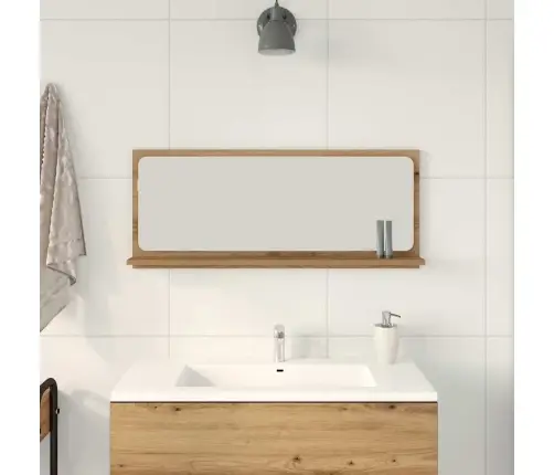 Vannasistabas Spogulis Artisanal Ozols 90X10,5X37 Cm Inženierijas Koks Vidaxl