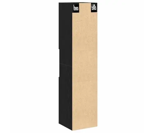 Vonios Spintelė Su Lentyna Juodas Ąžuolas 30 X 30 X 130 Cm