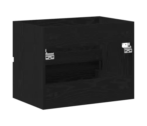 Izlietnes Skapītis Melns Ozols 60X38,5X45 Cm Inženierijas Koks Vidaxl