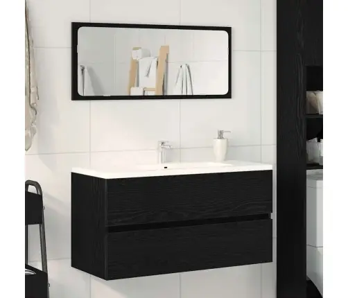 Vonios Kriauklės Spinta Juodas Ąžuolas 90 X 38,5 X 45 Cm