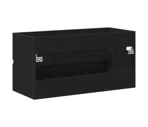 Vonios Kriauklės Spinta Juodas Ąžuolas 90 X 38,5 X 45 Cm