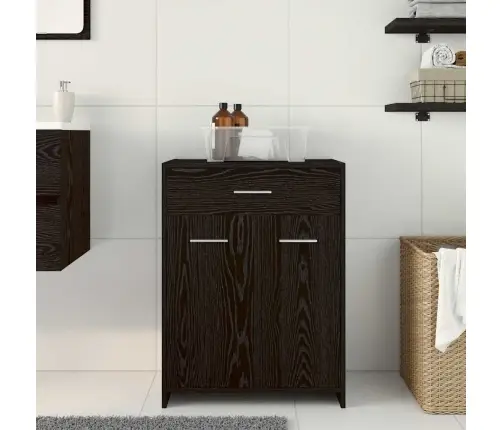 Vonios Kabinetas Su Stalčių Juodas Ąžuolas 60 X 33 X 80 Cm