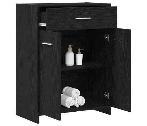 Vonios Kabinetas Su Stalčių Juodas Ąžuolas 60 X 33 X 80 Cm