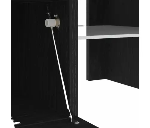 Telerikapp Led -Ribatuledega Must 120 X 35 X 40 Cm Tehispuit