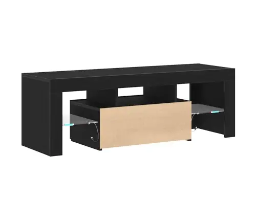 Telerikapp Led -Ribatuledega Must 120 X 35 X 40 Cm Tehispuit