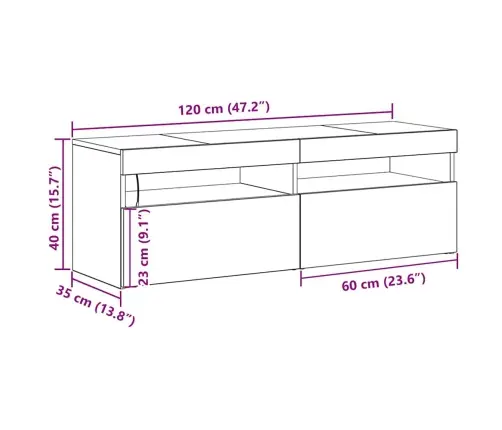Telerikapp Must Tamm 120 X 35 X 40 Cm Tehispuit