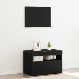 Televizora Skapīša Melna 60 X 35 X 40 Cm Inženierijas Koks Vidaxl