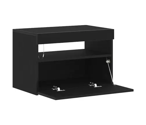 Televizoriaus Spintelė Juoda 60 X 35 X 40 Cm Apdirbta Mediena