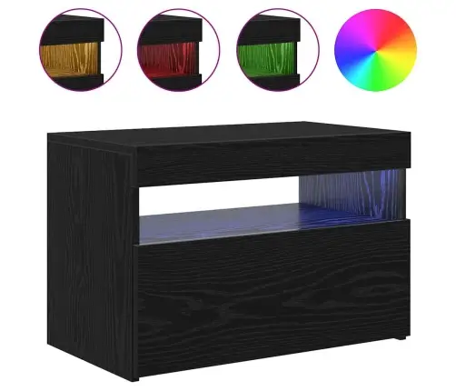 Televizoriaus Spintelė Juoda 60 X 35 X 40 Cm Apdirbta Mediena