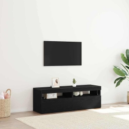 Televizoriaus Spintelė 2 Pcs Juoda 60 X 35 X 40 Cm