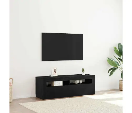 Televizoriaus Spintelė Juoda 120 X 35 X 40 Cm Apdirbta Mediena