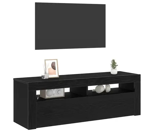 Televizoriaus Spintelė Juoda 120 X 35 X 40 Cm Apdirbta Mediena