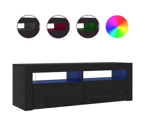 Televizoriaus Spintelė Juoda 120 X 35 X 40 Cm Apdirbta Mediena
